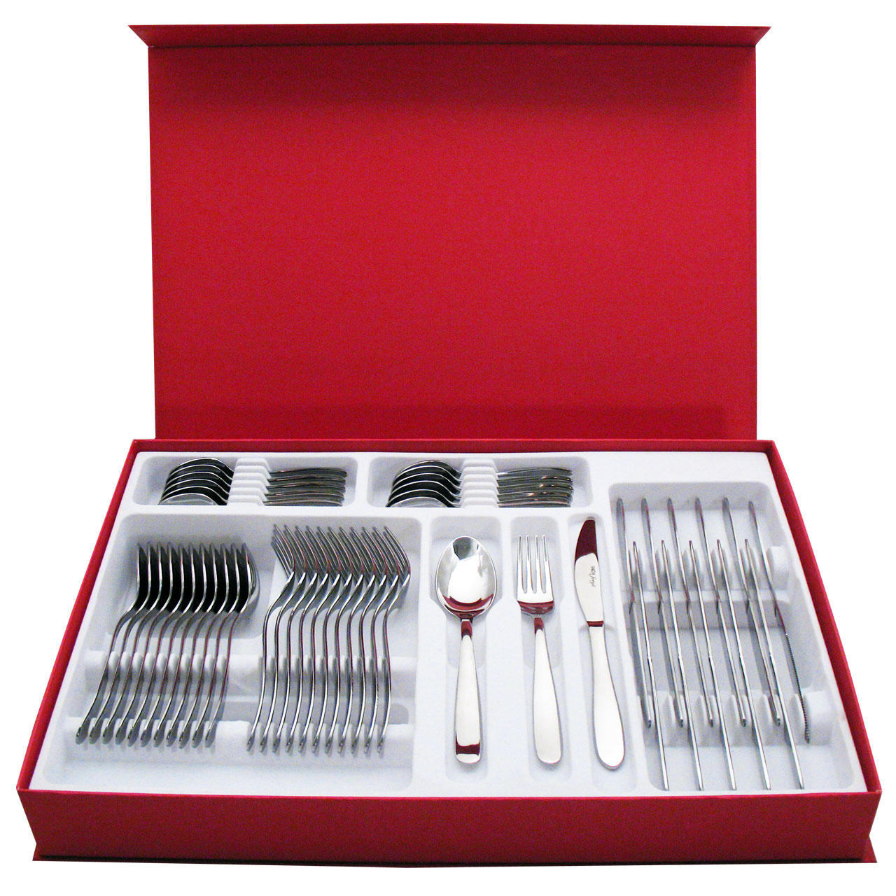 66128048 48 pcs. cutlery set pressed knife Design Case 