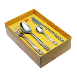 61320525 24 pcs. cutlery set pressed knife Nature Box 
