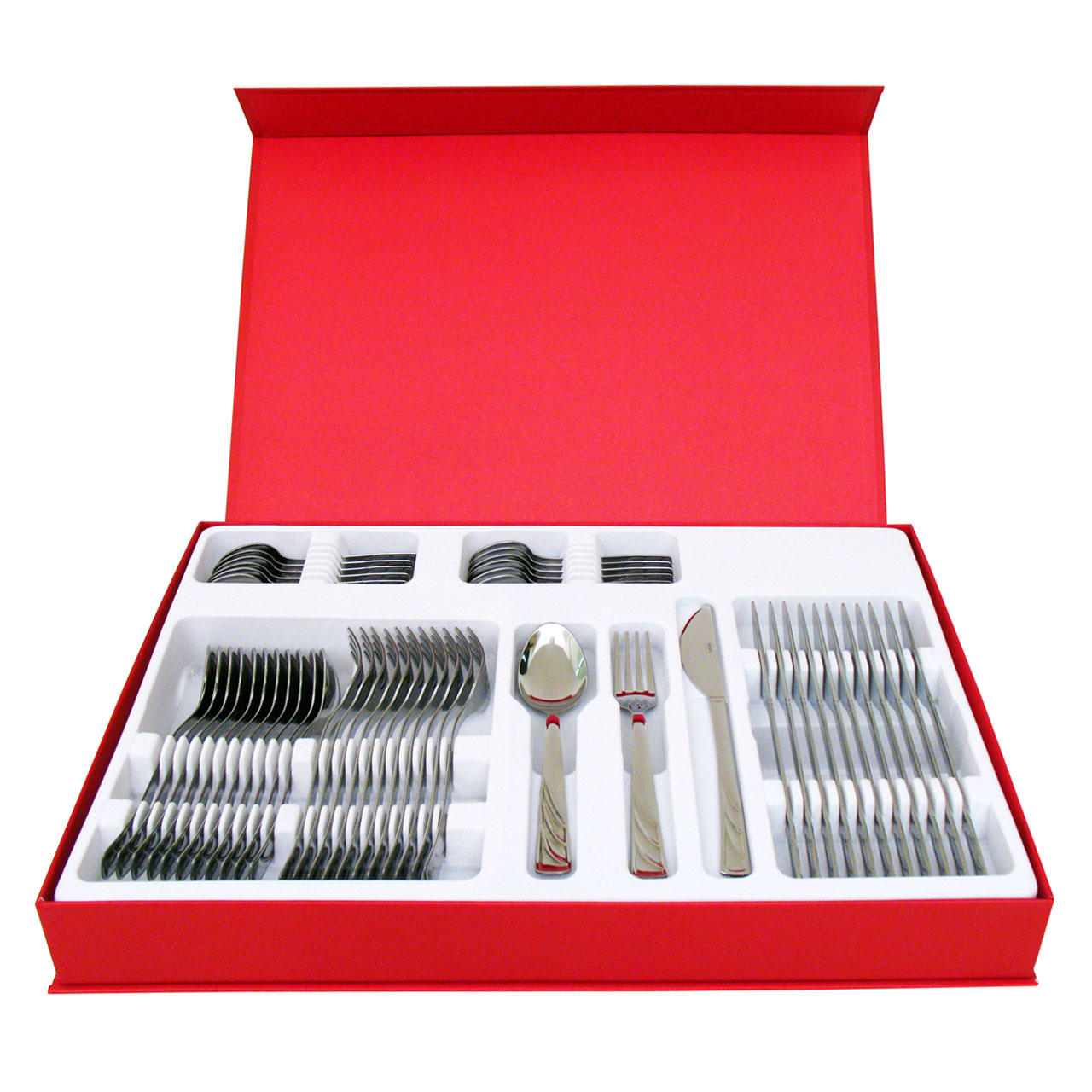 66320047 48 pcs. cutlery set pressed knife Design Case 