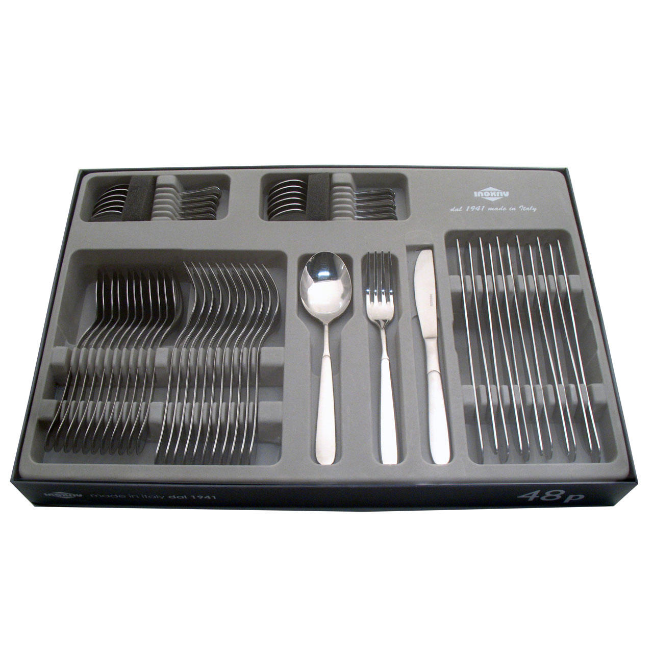 67400048 48 pcs. cutlery set 18/10 stainless steel Design Window Box 