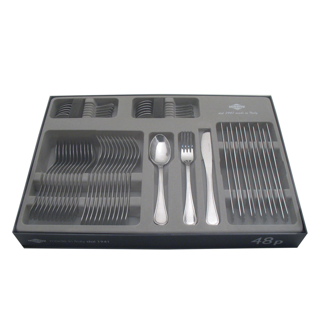 67319048 48 pcs. cutlery set pressed knife Design Window Box 