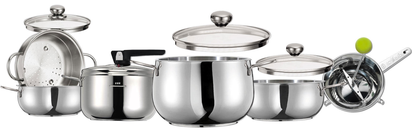 Set Pentole Da Campeggio Mess Ki 4 Pezzi In Acciaio Inox, Con Manici Pieghevoli, Leggero E Portatile Per Picnic