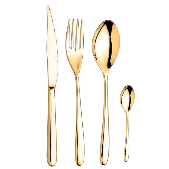 Set di Posate Oro Pvd Arianna Oro 24pz - Rivadossi Sandro