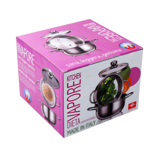 Alessi Cestello Vapore AJM307 In Acciaio Inox Lucido 1810 PotsPans Diametro 24 Alessi Ajm307