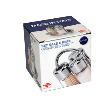 SILBERTHAL Set 2 Macinasale E Pepe – Regolazione 6 Livelli, Acciaio E Vetro, Macinacondimento In Ceramica