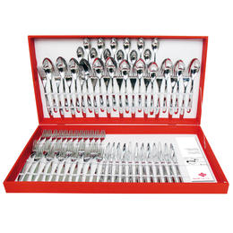 61113072 72 pcs. cutlery set Wooden Box 