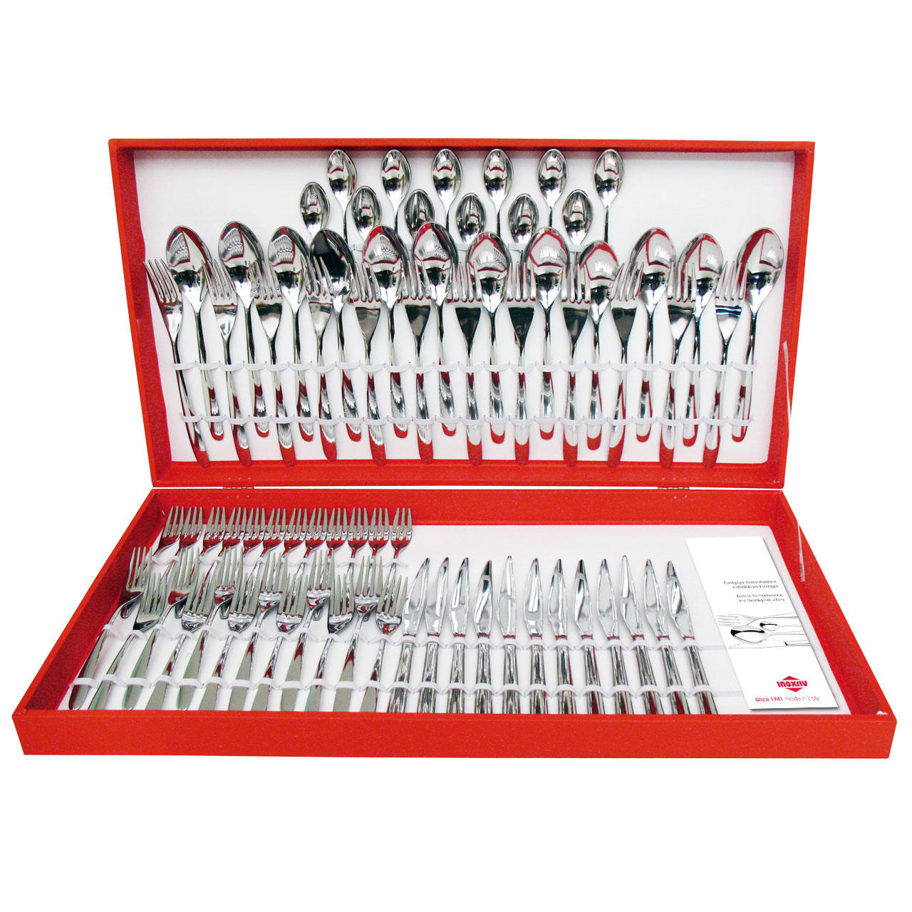 61113072 72 pcs. cutlery set Wooden Box 