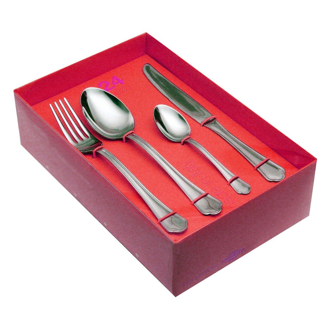 61600525 24 pcs. cutlery set forged knife Nature Box 