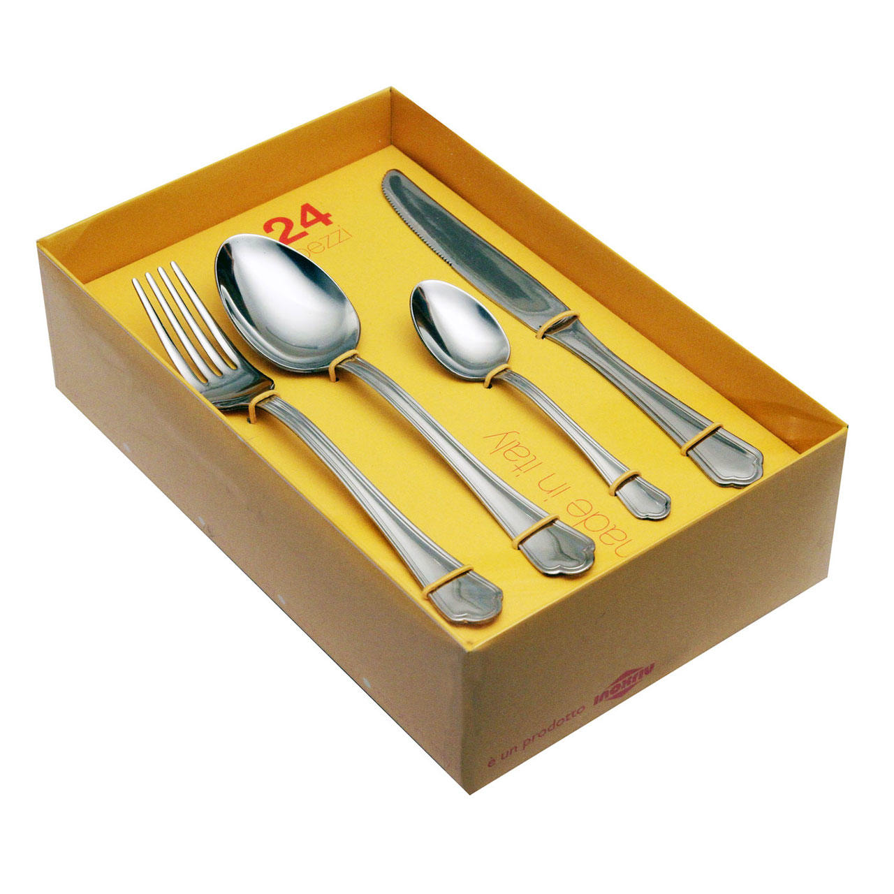 61600526 24 pcs. cutlery set pressed knife Nature Box 